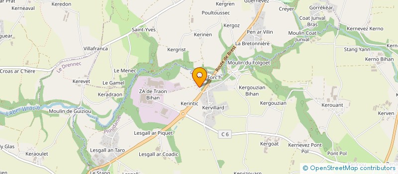 localisation de l'entreprise EVEN AGRI à PLOUDANIEL