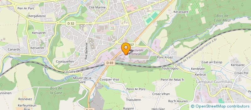 localisation de l'entreprise EVEN - LE FLOCH ET COMPAGNIE  LANDIVISIAU