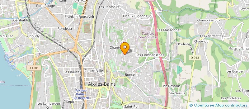 localisation de l'entreprise EVENAMES BANKES ET BAMBOCHES DE LA SABAUDIA  AIX-LES-BAINS