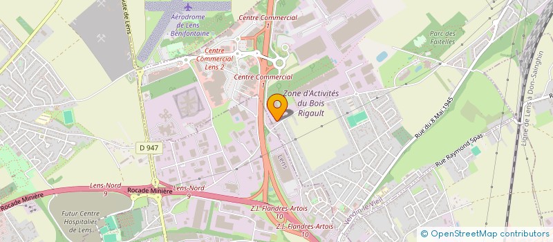 localisation de l'entreprise EVENCARS  VENDIN-LE-VIEIL