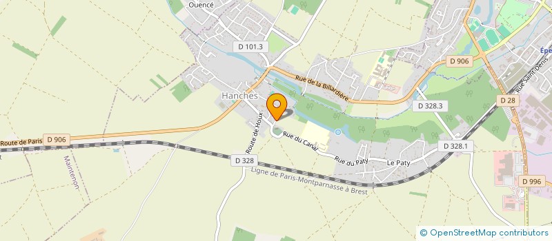 localisation de l'entreprise EVENEMENT'CIELE à HANCHES