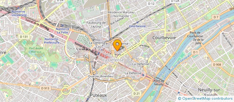 localisation de l'entreprise EVENEMENT ET COMMUNICATION à COURBEVOIE