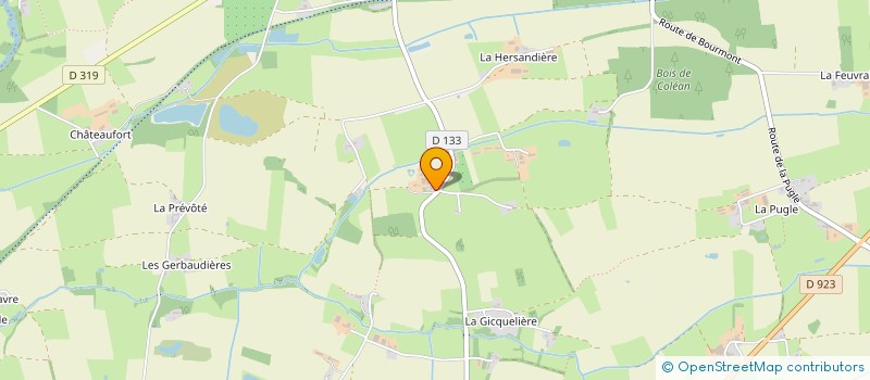 localisation de l'entreprise EVENEMENTS 4U  VALLONS-DE-L'ERDRE