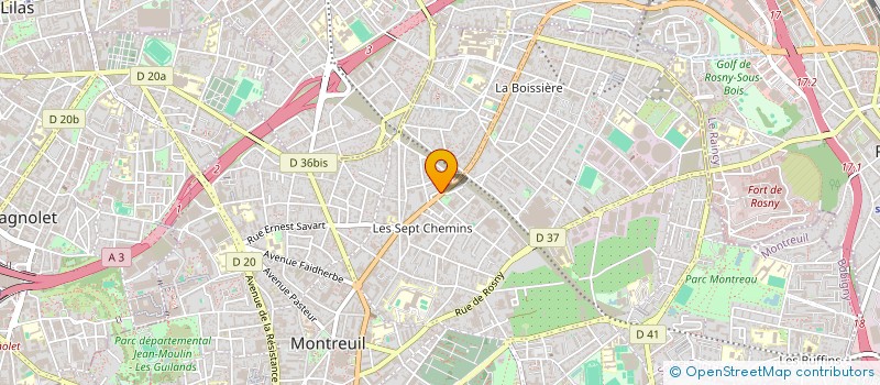 localisation de l'entreprise EVENEMENTS NUITS BLANCHES à MONTREUIL