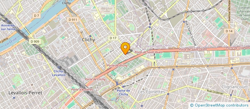 localisation de l'entreprise EVENEMENTS'ORGANISAT SPECTACLES PRODUCT à CLICHY