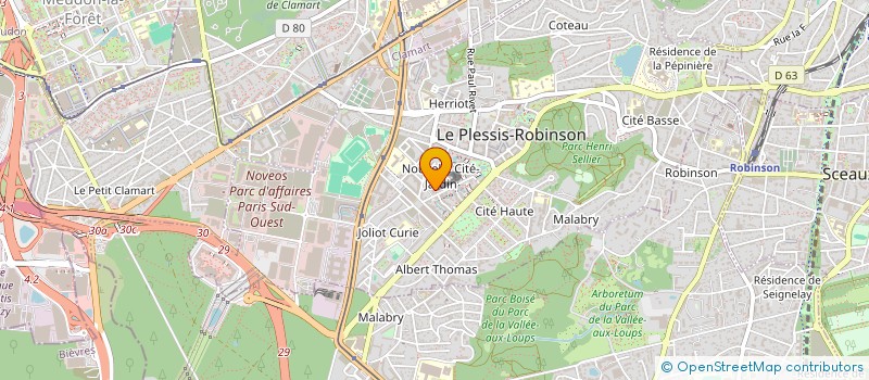 localisation de l'entreprise EVENING WEAR EVENEMENT à LE PLESSIS-ROBINSON