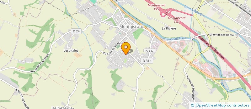 localisation de l'entreprise EVENIO SOLUTIONS MANAGERIALES à MONTGISCARD