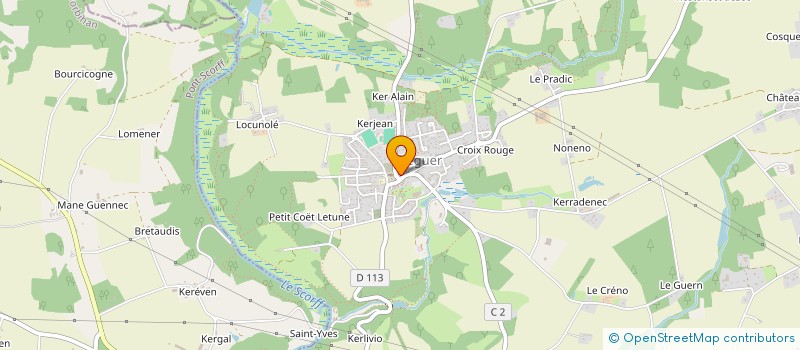 localisation de l'entreprise EVENNOU GUY HELLO MARIE PIERRE  CLEGUER