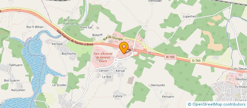 localisation de l'entreprise EVENO CAVES à PLOUGOUMELEN