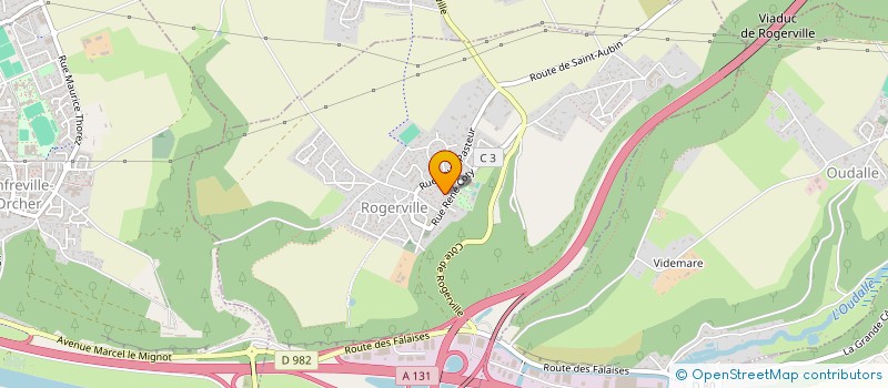 localisation de l'entreprise EVENOU-LEBON  ROGERVILLE