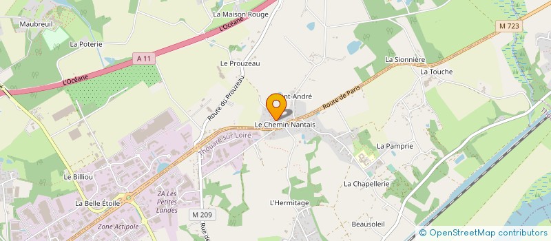 localisation de l'entreprise EVENT B à CARQUEFOU