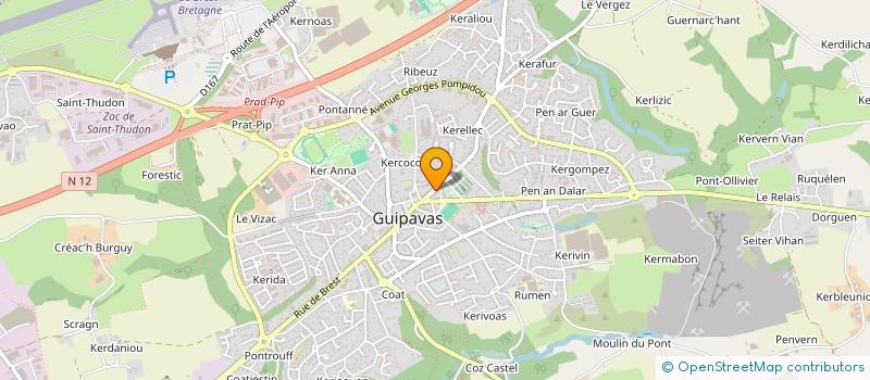 localisation de l'entreprise EVENT DAY  GUIPAVAS