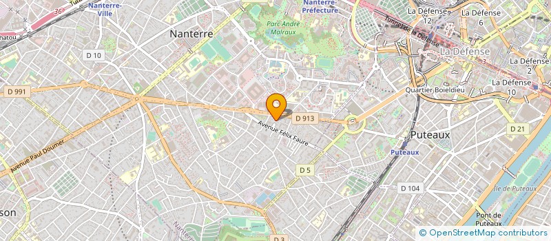 localisation de l'entreprise EVENTAIL FORMATION ET CONSEIL  NANTERRE