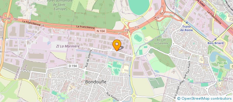 localisation de l'entreprise EVENTMASTER à BONDOUFLE