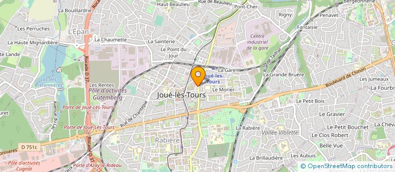 localisation de l'entreprise EVENTO à JOUE-LES-TOURS