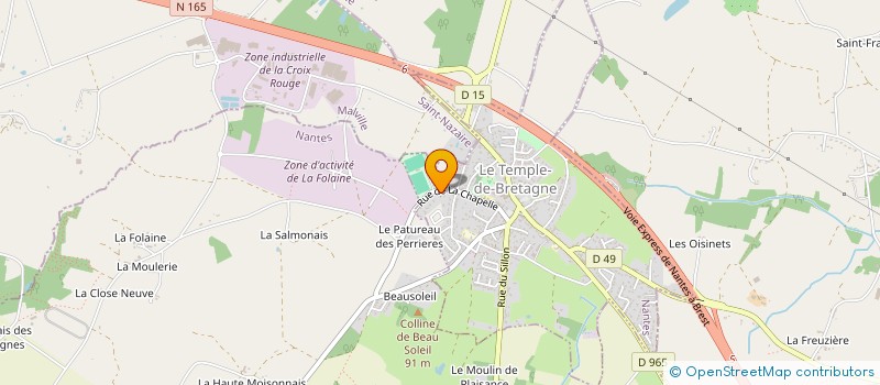 localisation de l'entreprise EVENTS BY AMELIE  LE TEMPLE-DE-BRETAGNE