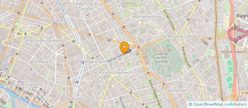 localisation de l'entreprise EVENVERT à PARIS