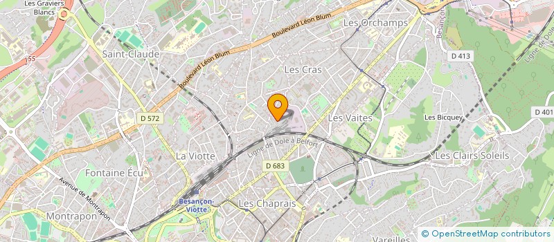 localisation de l'entreprise EVER-EST-RECORD à BESANCON
