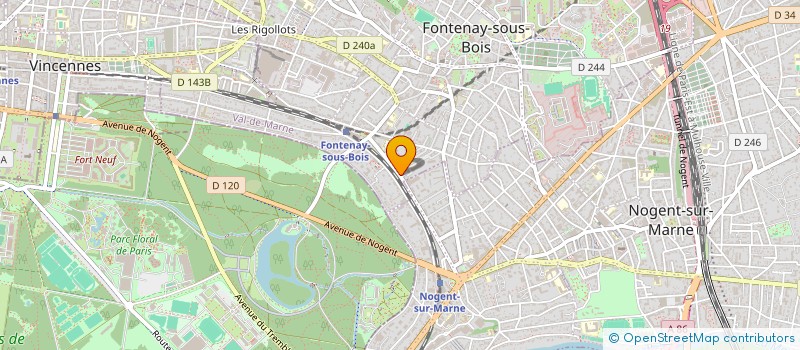 localisation de l'entreprise EVER UP à FONTENAY-SOUS-BOIS