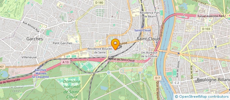 localisation de l'entreprise EVERGREEN à SAINT-CLOUD