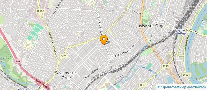 localisation de l'entreprise EVERGREEN  SAVIGNY-SUR-ORGE