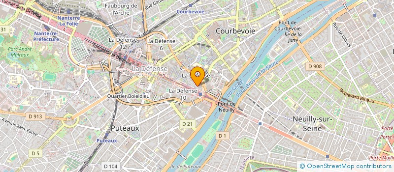 localisation de l'entreprise EVERNEX INTERNATIONAL SAS à COURBEVOIE
