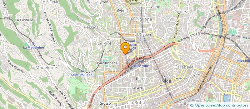localisation de l'entreprise EVERNIS à NICE