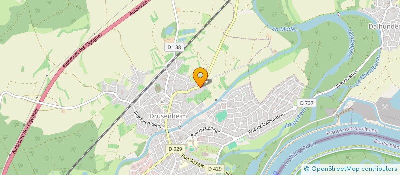 localisation de l'entreprise EVERSINE  DRUSENHEIM