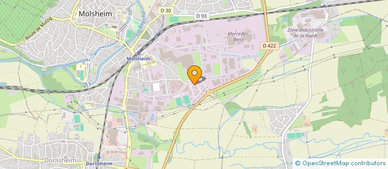 localisation de l'entreprise EVERSPORT à MOLSHEIM