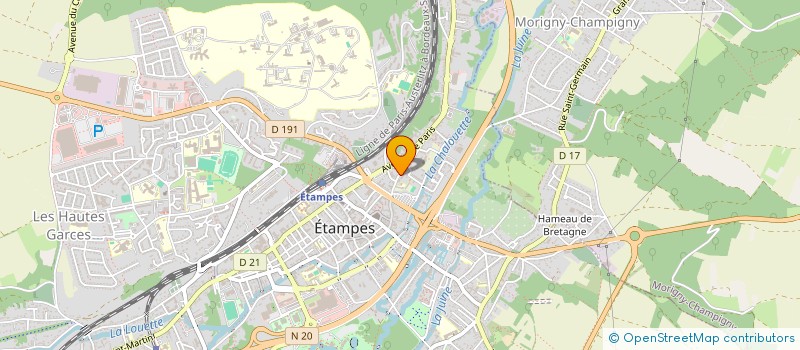 localisation de l'entreprise EVERWIN à ETAMPES
