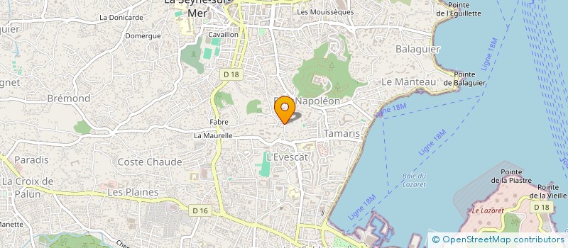 localisation de l'entreprise EVESLOC à LA SEYNE-SUR-MER