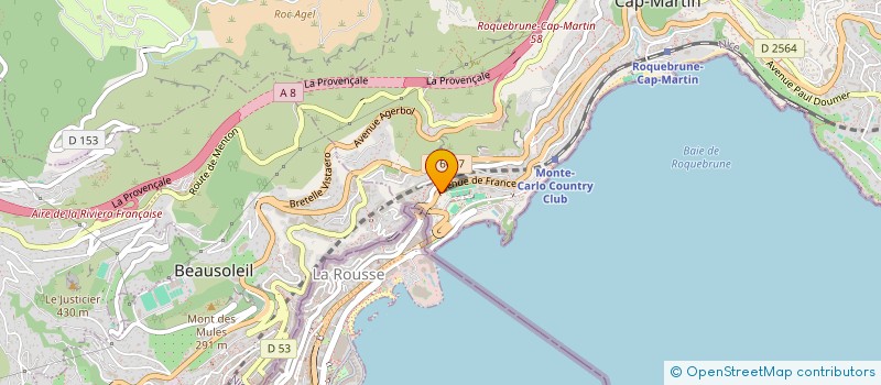 localisation de l'entreprise EVEY  ROQUEBRUNE-CAP-MARTIN