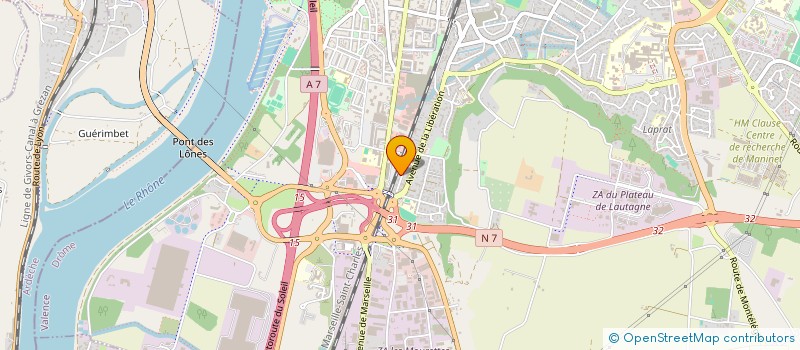localisation de l'entreprise EVF à VALENCE