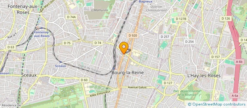 localisation de l'entreprise EVF DISTRIBUTION à BOURG-LA-REINE