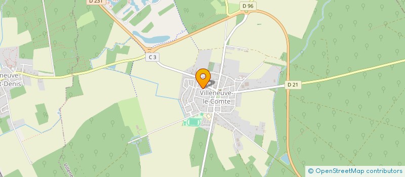 localisation de l'entreprise EVFORMATION ET CONSEIL  VILLENEUVE-LE-COMTE