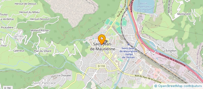 localisation de l'entreprise EVFT à SAINT-JEAN-DE-MAURIENNE