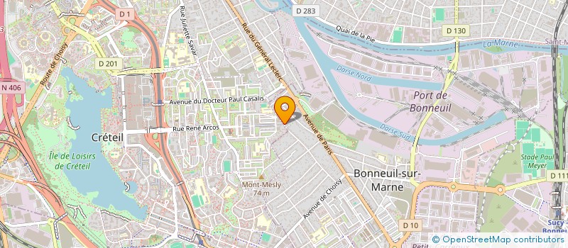 localisation de l'entreprise EVH à BONNEUIL SUR MARNE