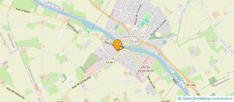 localisation de l'entreprise EVH-ONE à QUESNOY-SUR-DEULE