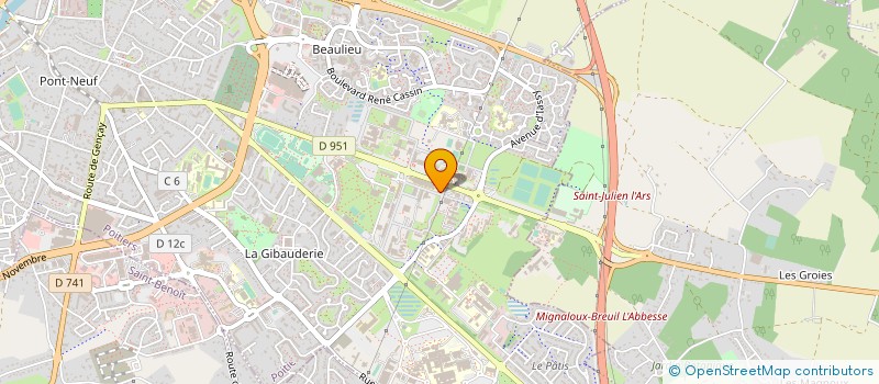 localisation de l'entreprise EVHEO à POITIERS