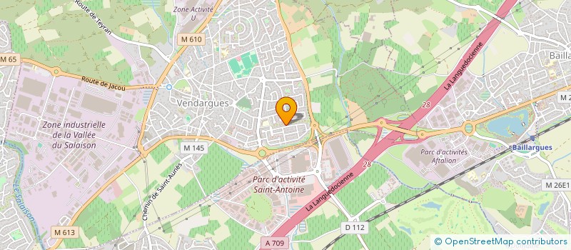 localisation de l'entreprise EVI à VENDARGUES