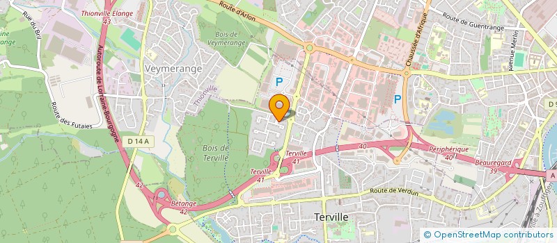 localisation de l'entreprise EVI'DANSE LORRAINE  TERVILLE