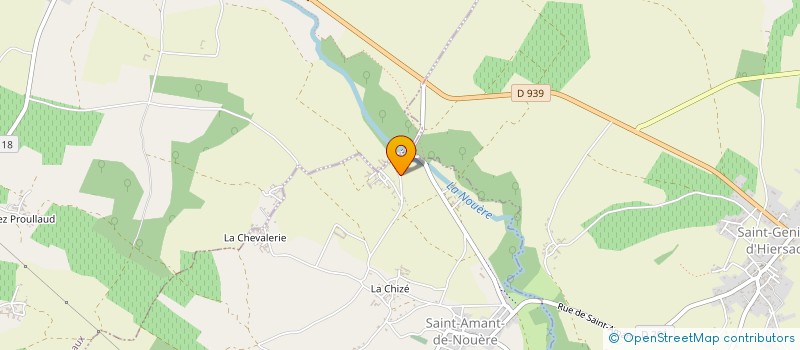 localisation de l'entreprise EVI-DANSE ROUILLAC à SAINT-AMANT-DE-NOUERE