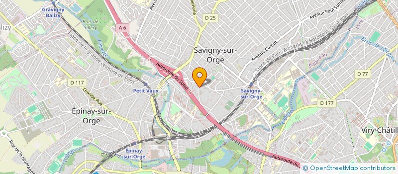 localisation de l'entreprise EVI'DANSE91 à SAVIGNY-SUR-ORGE
