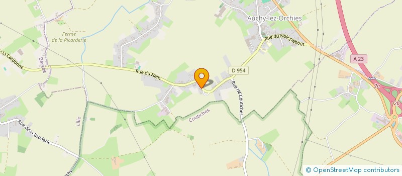 localisation de l'entreprise EVI'DANZA  AUCHY-LEZ-ORCHIES