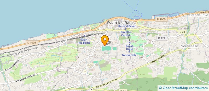 localisation de l'entreprise EVIAN SPORTS SECTION TENNIS  NEUVECELLE