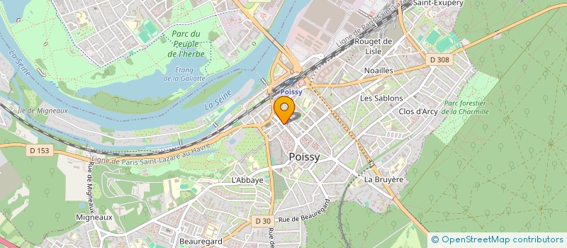 localisation de l'entreprise EVIBATI  POISSY