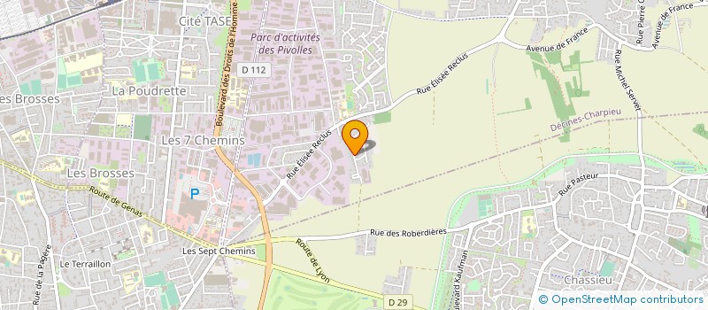 localisation de l'entreprise EVIDANSE 69  DECINES-CHARPIEU