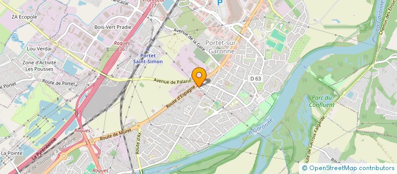 localisation de l'entreprise EVIDANSE PORTET  PORTET-SUR-GARONNE