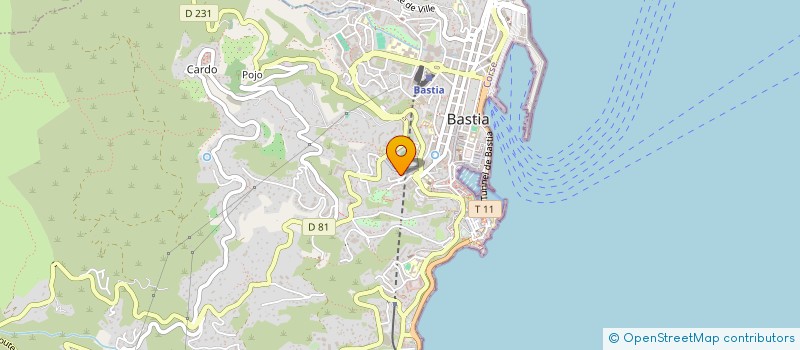 localisation de l'entreprise EVIDANSES à BASTIA