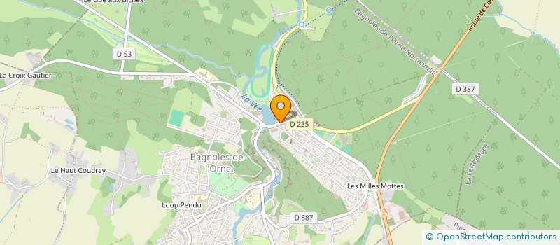 localisation de l'entreprise EVIDENCE à BAGNOLES-DE-L'ORNE-NORMANDIE